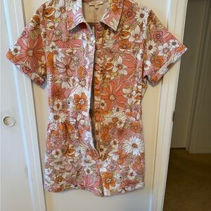 Skies Are Blue Floral Romper